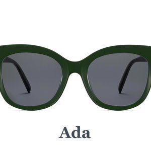 Warby Parker Ada Sunglasses (WIDE) in Forest Green